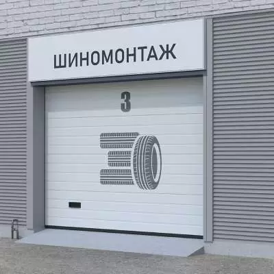 Промышленные ворота с индивидуальным изображением